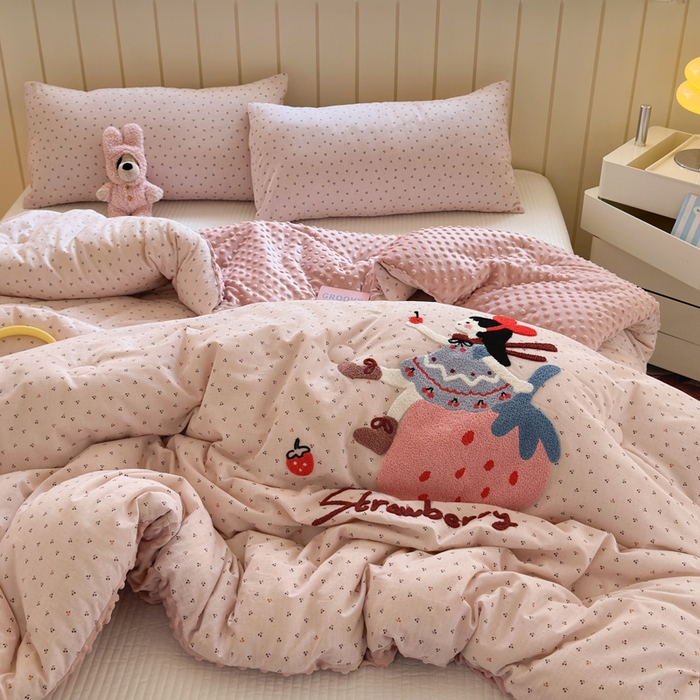 91家纺网 家纺一手货源 找家纺 （总）寐居家纺 2025新款全棉水洗棉豆豆绒被芯被子