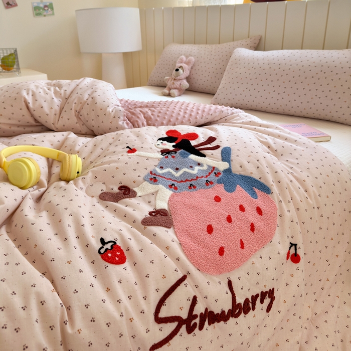 91家纺网 家纺一手货源 找家纺 （总）寐居家纺 2025新款全棉水洗棉豆豆绒被芯被子