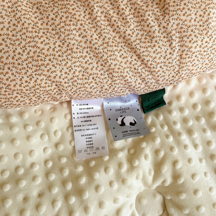 91家纺网 家纺一手货源 找家纺 寐居家纺 2025新款全棉水洗棉豆豆绒被芯被子 幸运小兔