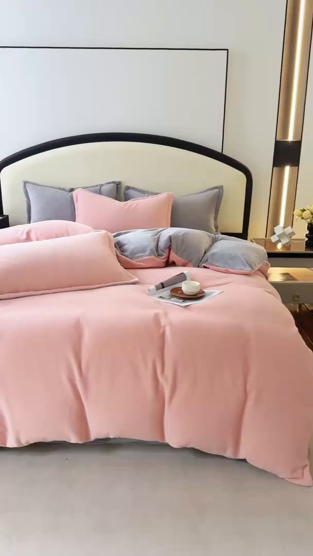 91家纺网 家纺一手货源 找家纺 （总）家贝爱 2025新款高克重石墨烯牛奶绒四件套