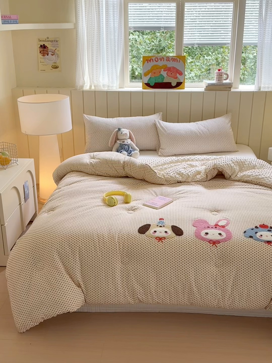 91家纺网 家纺一手货源 找家纺 寐居家纺 2025新款全棉水洗棉豆豆绒被芯被子 宠物聚会