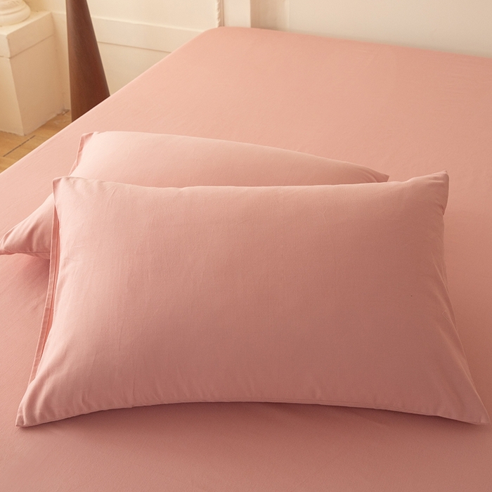 91家纺网 家纺一手货源 找家纺 八十八家纺 2025新款全棉纯棉素色水洗棉床笠单品单床笠床笠单件 加厚红豆