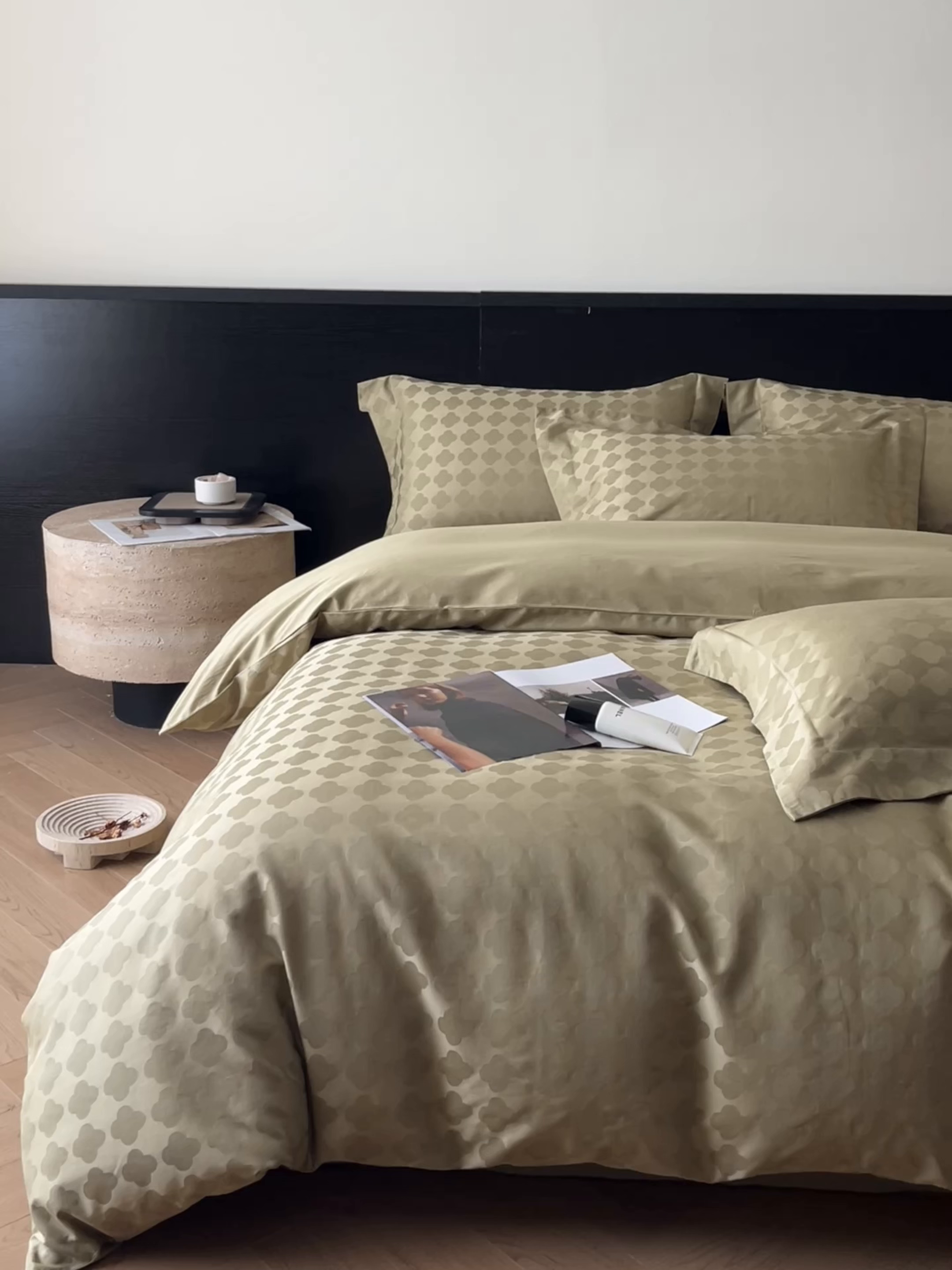 91家纺网 家纺一手货源 找家纺 （总）群鹿家访 25年新款长绒棉简约款四件套