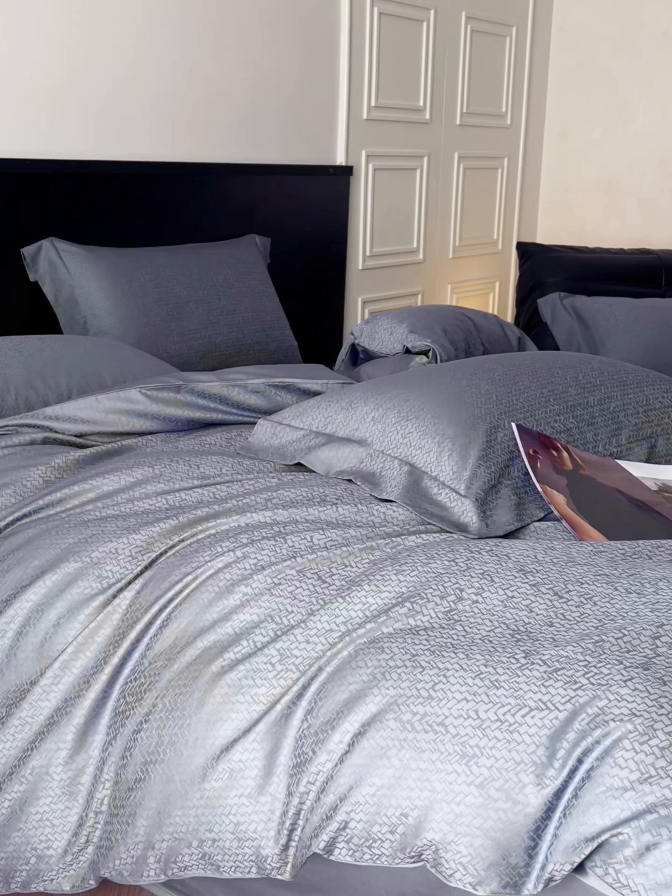 91家纺网 家纺一手货源 找家纺 （总）群鹿家访 25年新款长绒棉简约款四件套