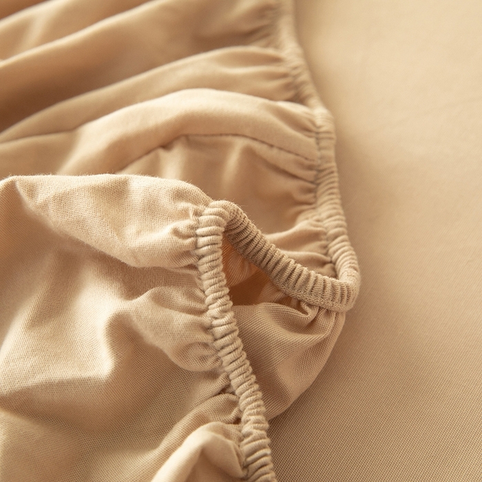 91家纺网 家纺一手货源 找家纺 八十八家纺 2025新款全棉纯棉素色水洗棉床笠单品单床笠床笠单件 加厚卡其