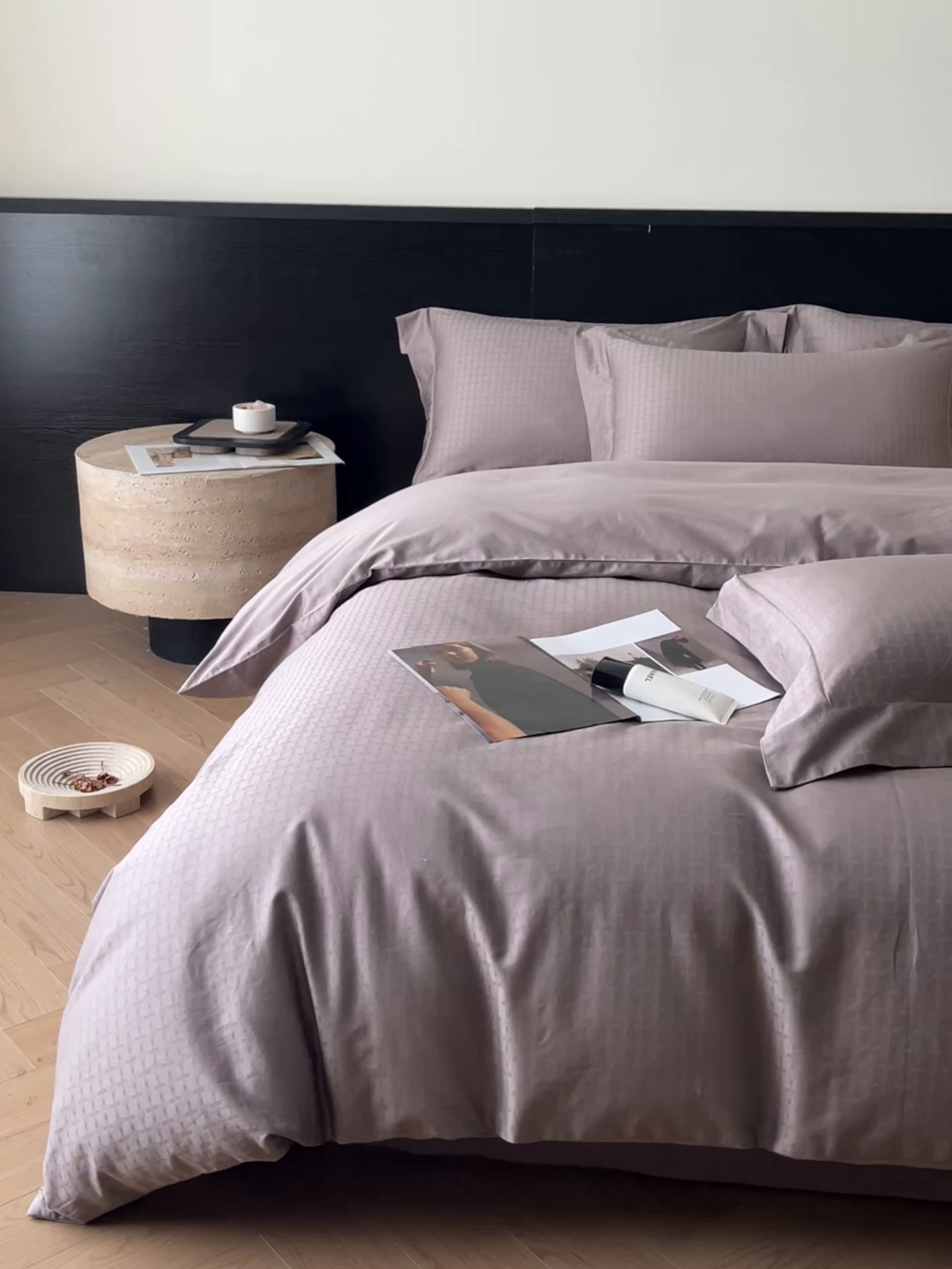 91家纺网 家纺一手货源 找家纺 （总）群鹿家访 25年新款长绒棉简约款四件套