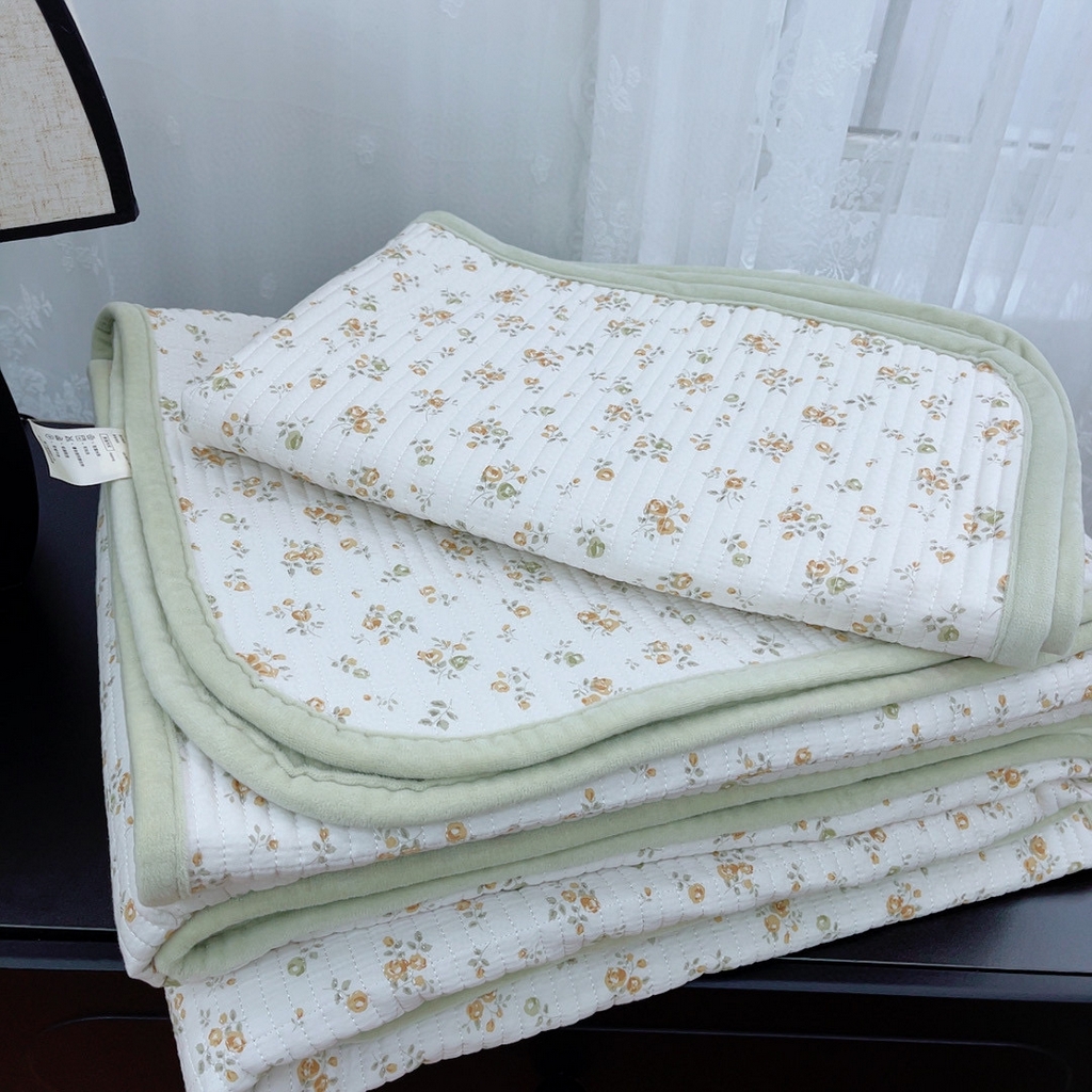 91家纺网 家纺一手货源 找家纺 暖居 2025新款棉加绒印花床盖 桂花香