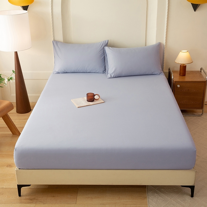 91家纺网 家纺一手货源 找家纺 八十八家纺 2025新款全棉纯棉素色水洗棉床笠单品单床笠床笠单件 加厚天蓝