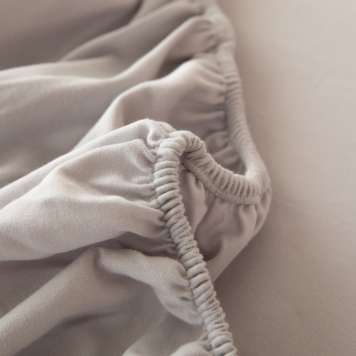 91家纺网 家纺一手货源 找家纺 八十八家纺 2025新款全棉纯棉素色水洗棉床笠单品单床笠床笠单件 加厚银灰