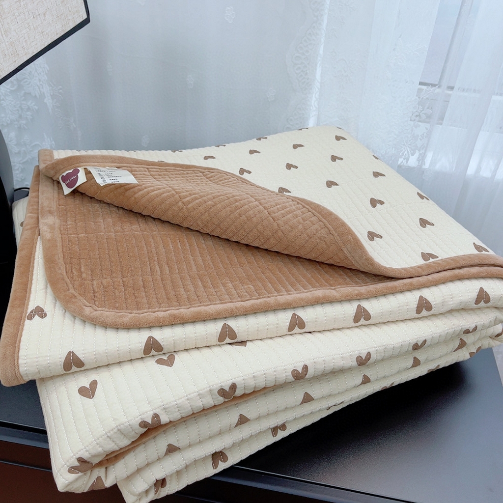 91家纺网 家纺一手货源 找家纺 暖居 2025新款棉加绒印花床盖 细微