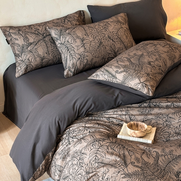 91家纺网 家纺一手货源 找家纺 寐居家纺 2025新款A类全棉纯棉磨毛印花四件套 蕉叶