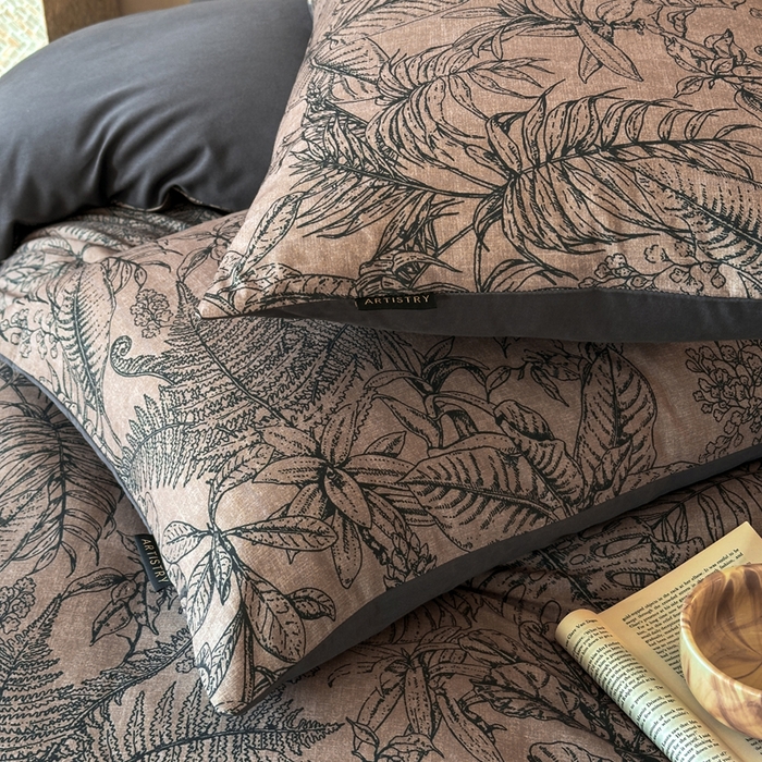 91家纺网 家纺一手货源 找家纺 寐居家纺 2025新款A类全棉纯棉磨毛印花四件套 蕉叶