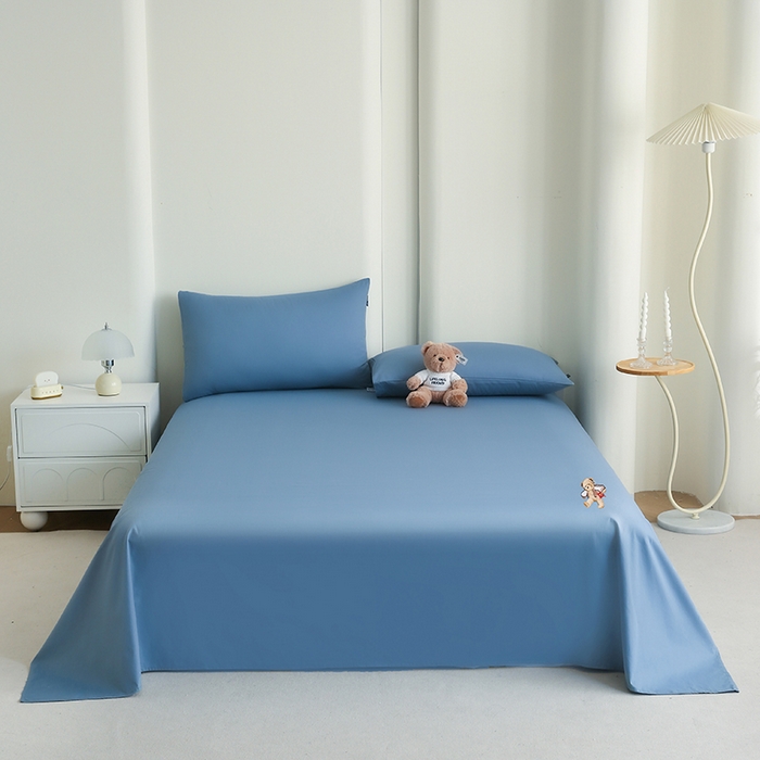 91家纺网 家纺一手货源 找家纺 泰迪爱兰Teddy ISLAND  2026新款全棉40S单品刺绣床单 宾利兰