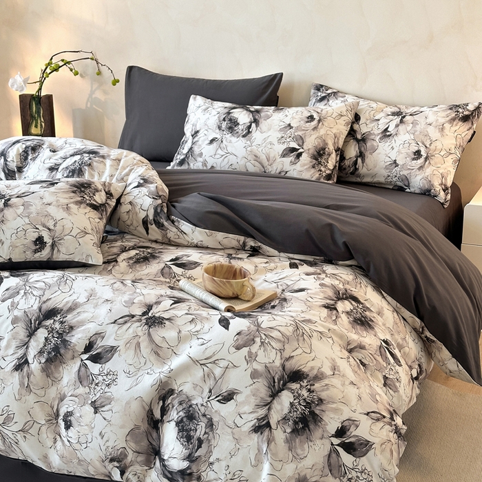 91家纺网 家纺一手货源 找家纺 寐居家纺 2025新款A类全棉纯棉磨毛印花四件套 远黛