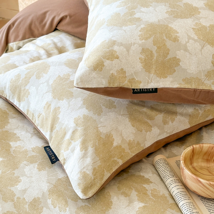 91家纺网 家纺一手货源 找家纺 寐居家纺 2025新款A类全棉纯棉磨毛印花四件套 秋屿