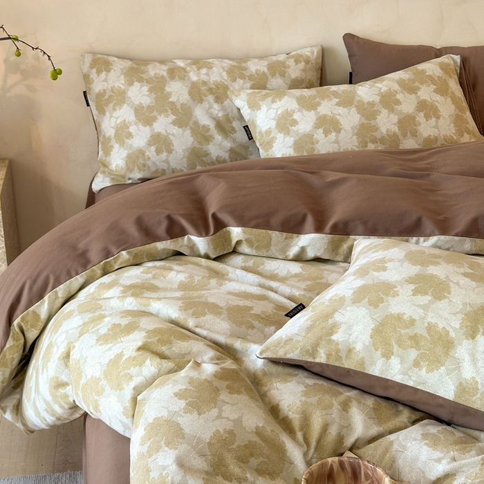 91家纺网 家纺一手货源 找家纺 寐居家纺 2025新款A类全棉纯棉磨毛印花四件套 秋屿