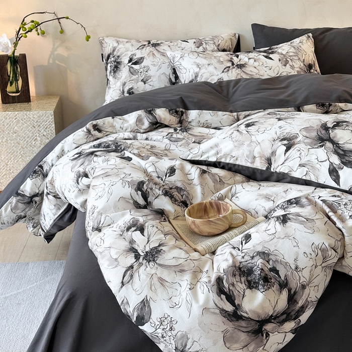 91家纺网 家纺一手货源 找家纺 寐居家纺 2025新款A类全棉纯棉磨毛印花四件套 远黛