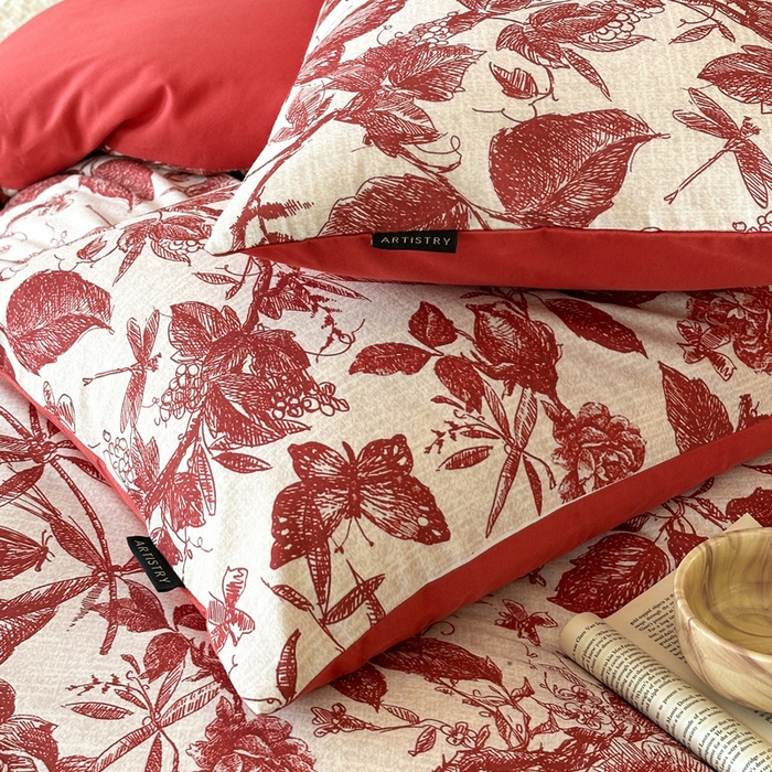 91家纺网 家纺一手货源 找家纺 寐居家纺 2025新款A类全棉纯棉磨毛印花四件套 花楹