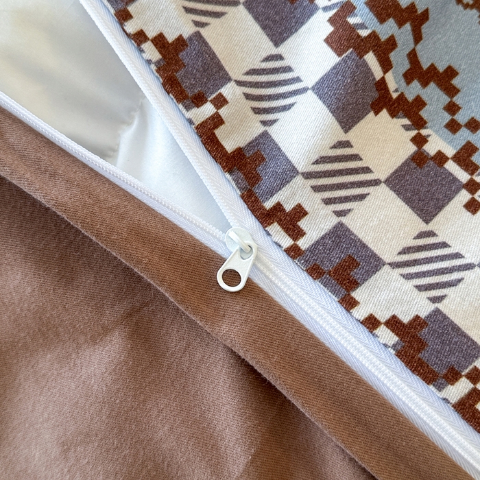 91家纺网 家纺一手货源 找家纺 寐居家纺 2025新款A类全棉纯棉磨毛印花四件套 摩卡