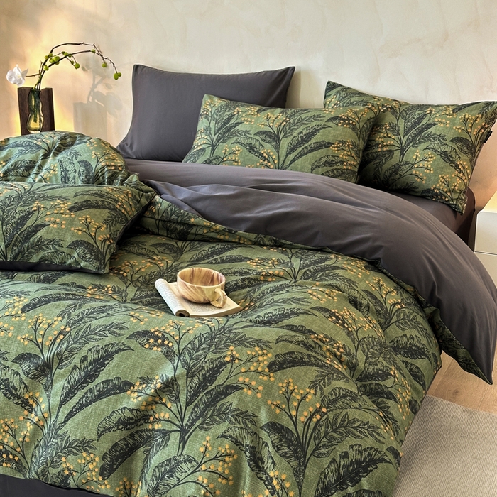 91家纺网 家纺一手货源 找家纺 寐居家纺 2025新款A类全棉纯棉磨毛印花四件套 青枝