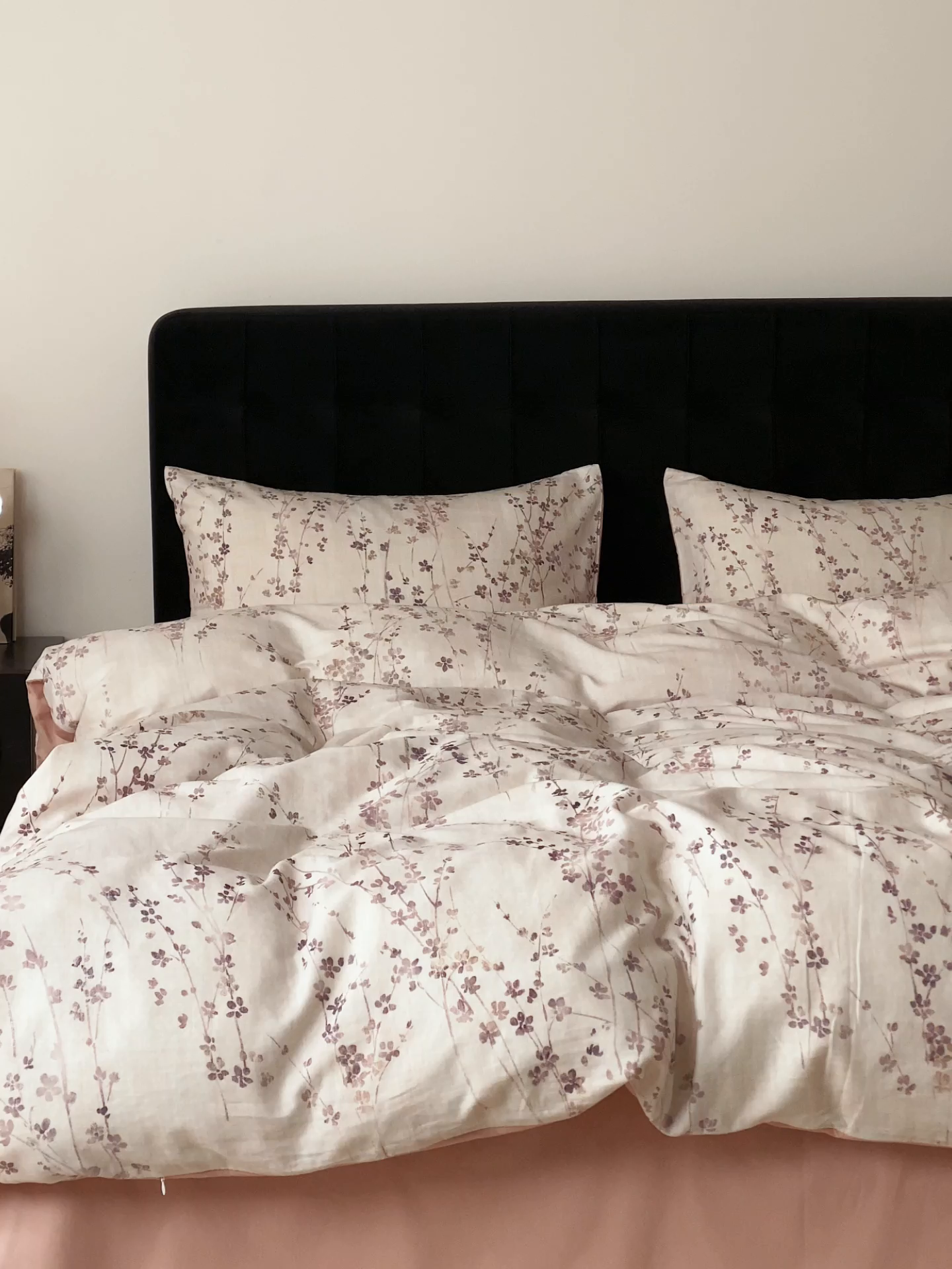 91家纺网 家纺一手货源 找家纺 禾时 2025新款全棉纯棉双层纱印花四件套-暗合 述白-咖