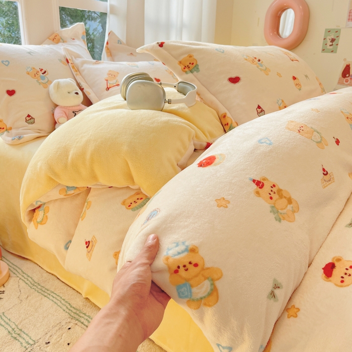 91家纺网 家纺一手货源 找家纺 （总）寐居家纺 2025新款印花牛奶绒四件套