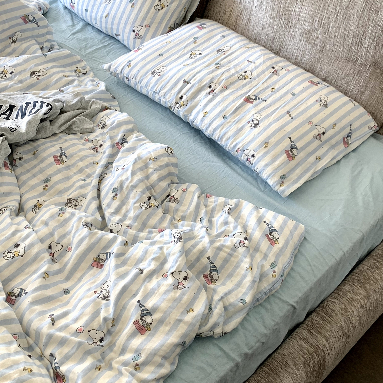 91家纺网 家纺一手货源 找家纺 （总）源启生活 2025新款正版史努比系列全棉纯棉双层纱四件套