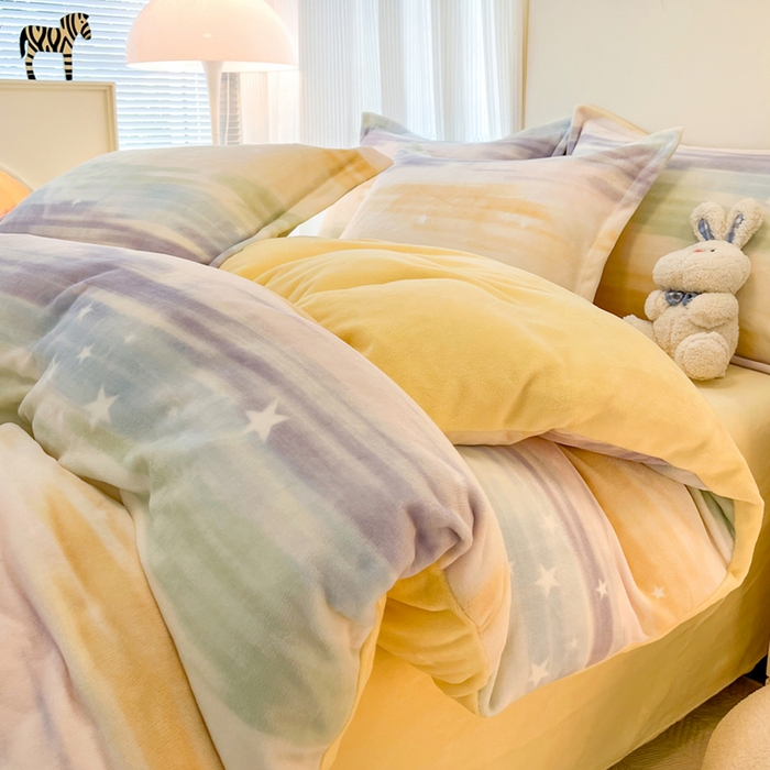 91家纺网 家纺一手货源 找家纺 （总）寐居家纺 2025新款印花牛奶绒四件套