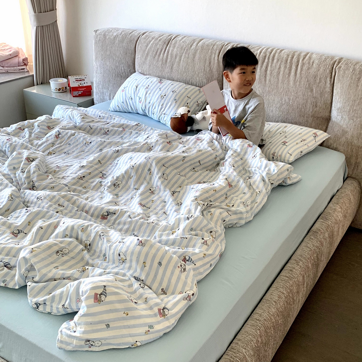 91家纺网 家纺一手货源 找家纺 （总）源启生活 2025新款正版史努比系列全棉纯棉双层纱四件套