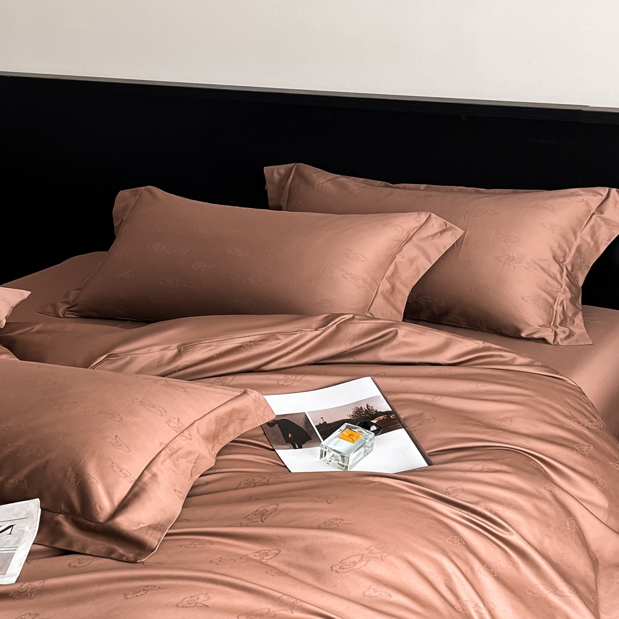 91家纺网 家纺一手货源 找家纺 群鹿家访 25年新款长绒棉简约款四件套 艾琳娜