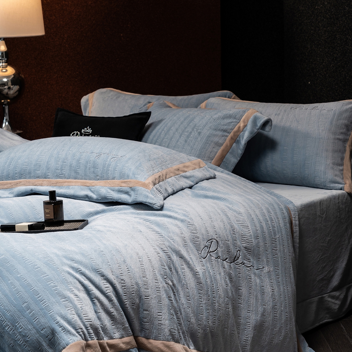 91家纺网 家纺一手货源 找家纺 （总）瑞雪家居 2025新款亲肤舒适四件套-纹屿系列