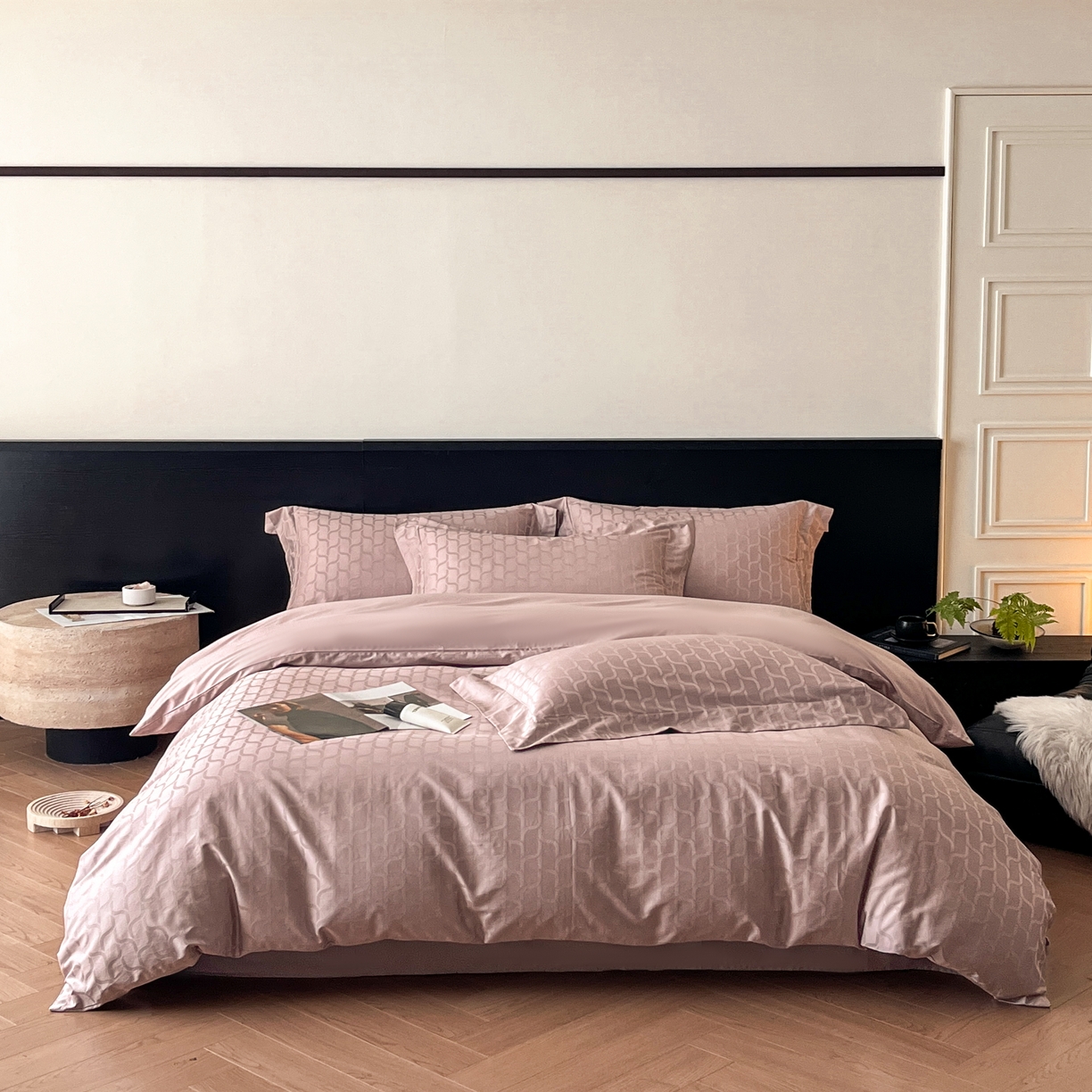 群鹿家访 25年新款长绒棉简约款四件套 菲林客