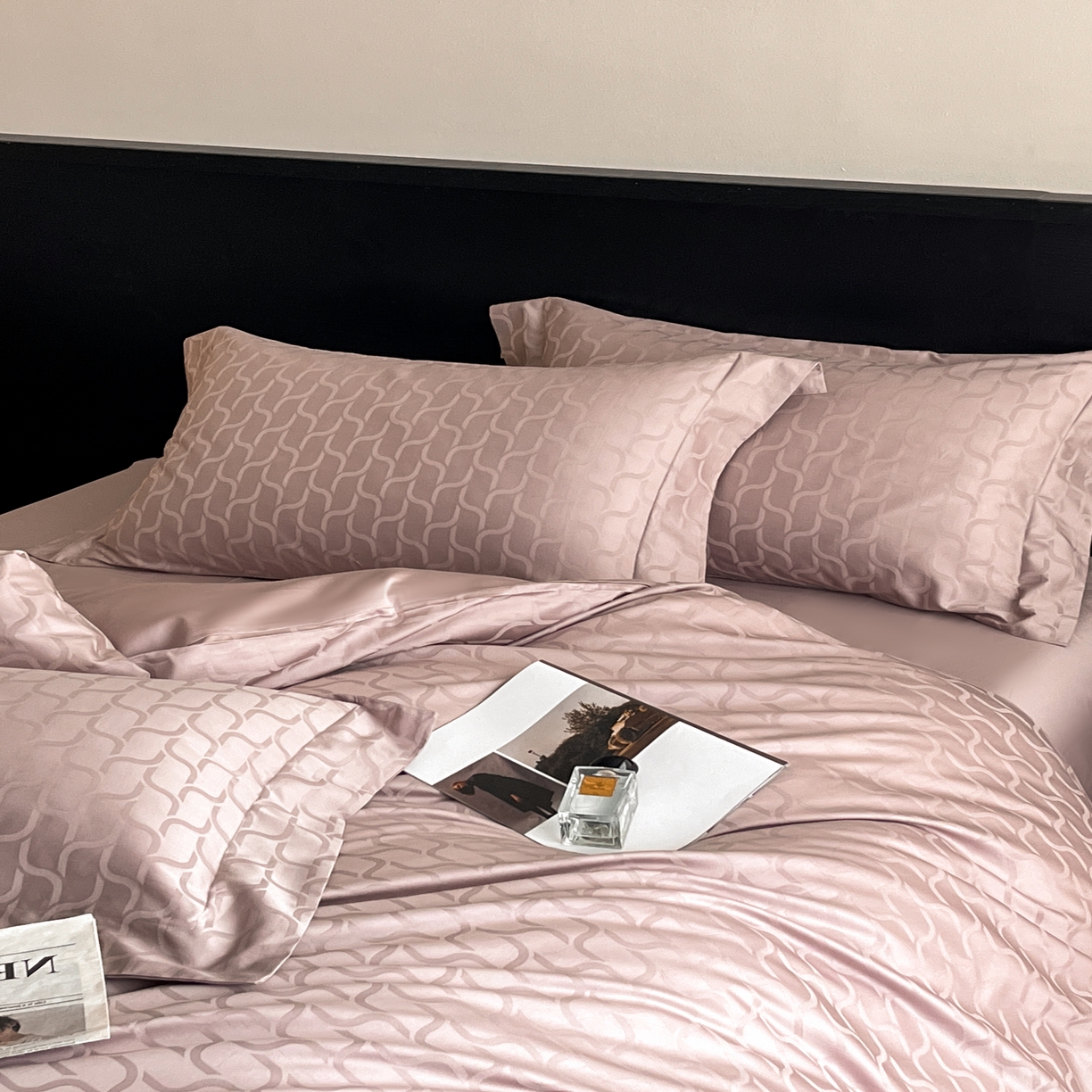 91家纺网 家纺一手货源 找家纺 群鹿家访 25年新款长绒棉简约款四件套 菲林客