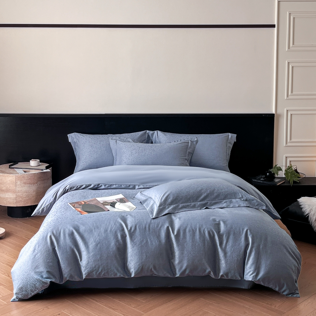 群鹿家访 25年新款长绒棉简约款四件套 古利