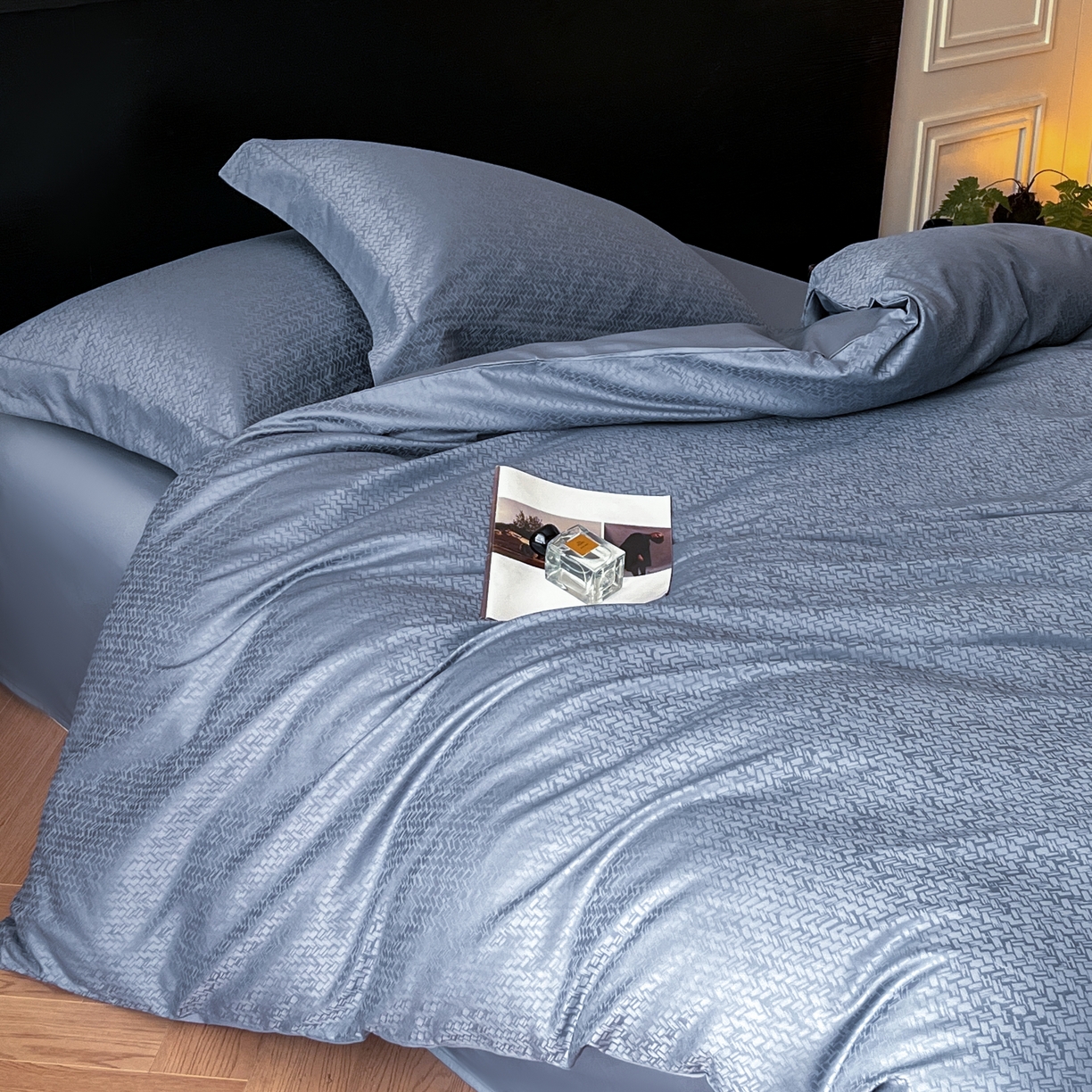 91家纺网 家纺一手货源 找家纺 群鹿家访 25年新款长绒棉简约款四件套 古利