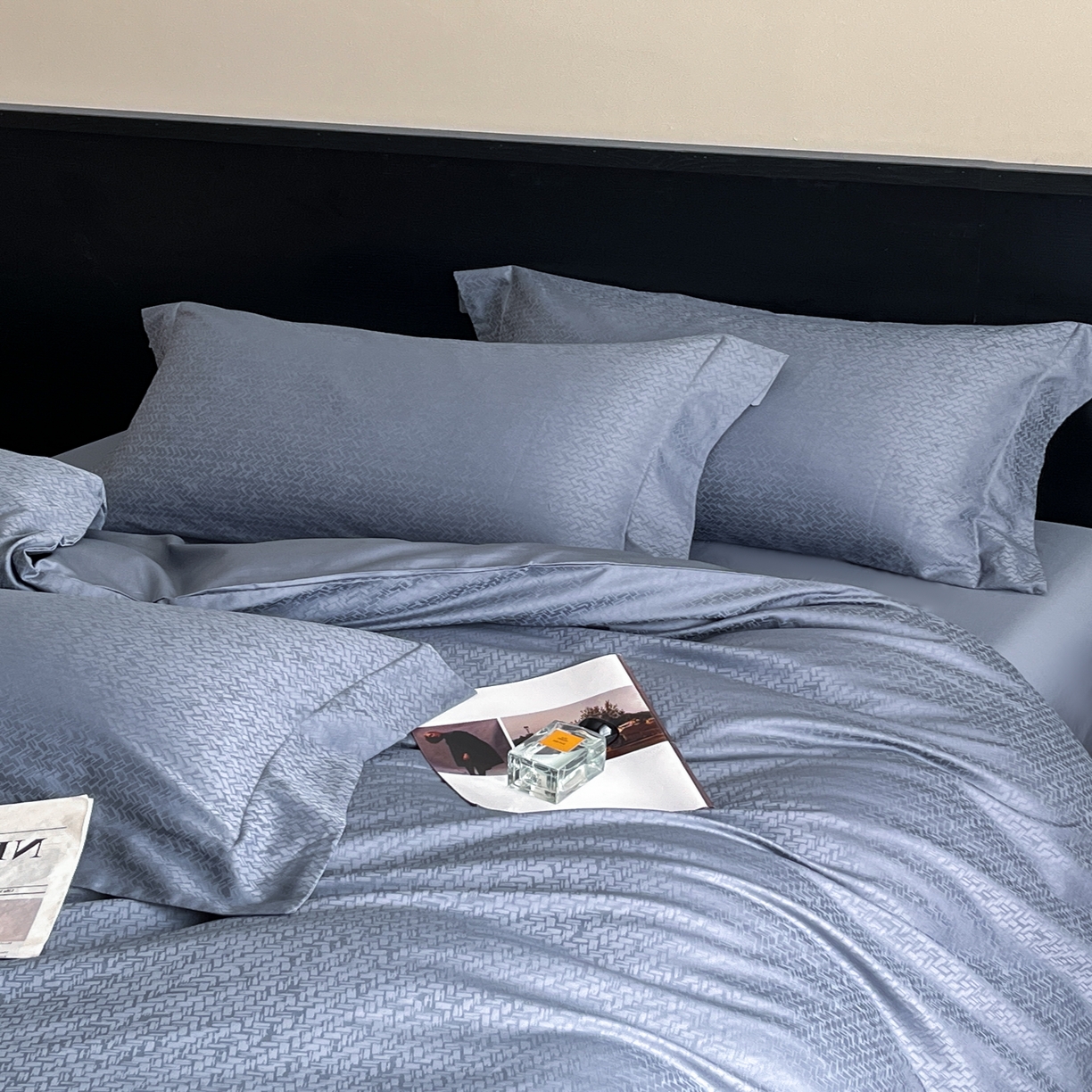 91家纺网 家纺一手货源 找家纺 群鹿家访 25年新款长绒棉简约款四件套 古利