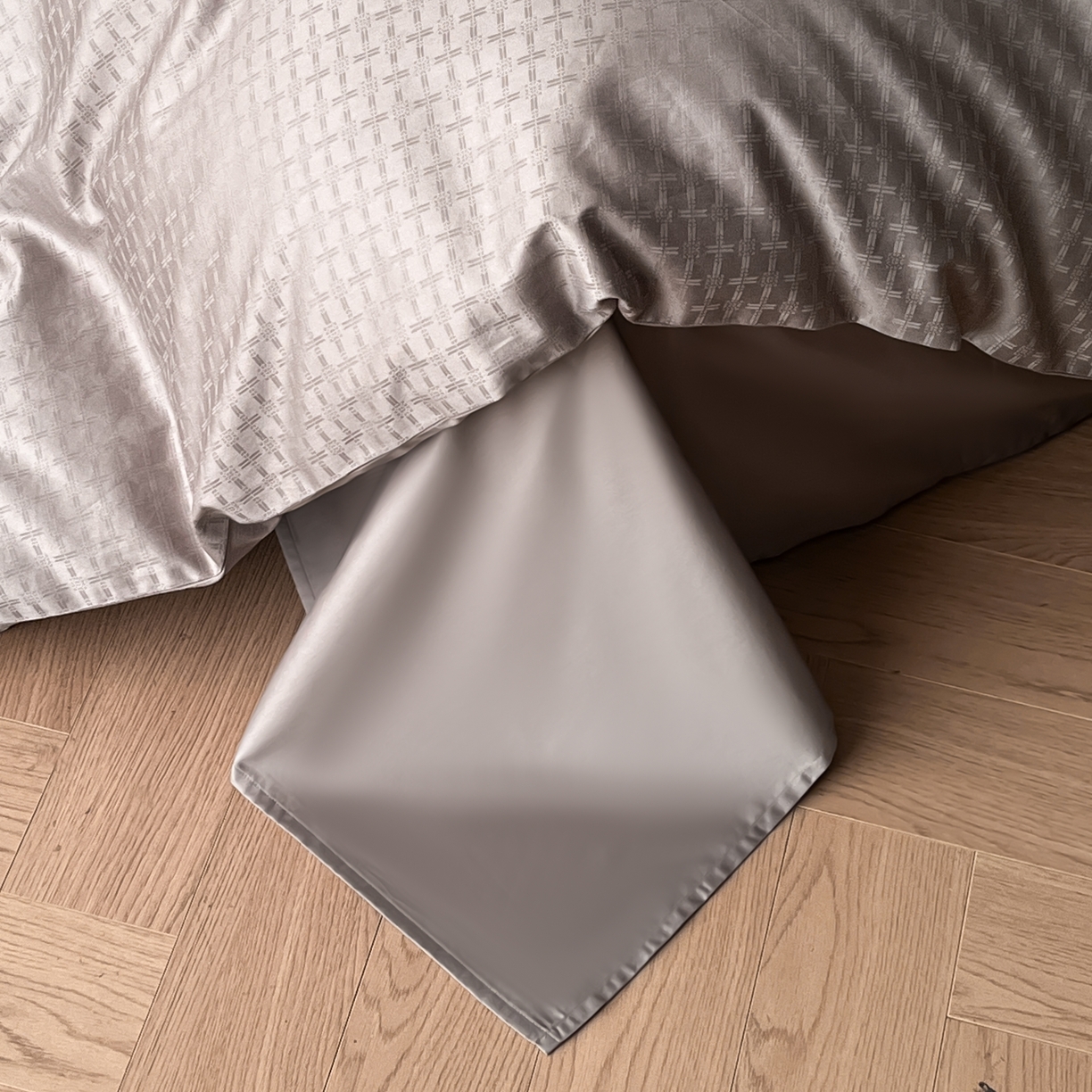 91家纺网 家纺一手货源 找家纺 群鹿家访 25年新款长绒棉简约款四件套 米娅