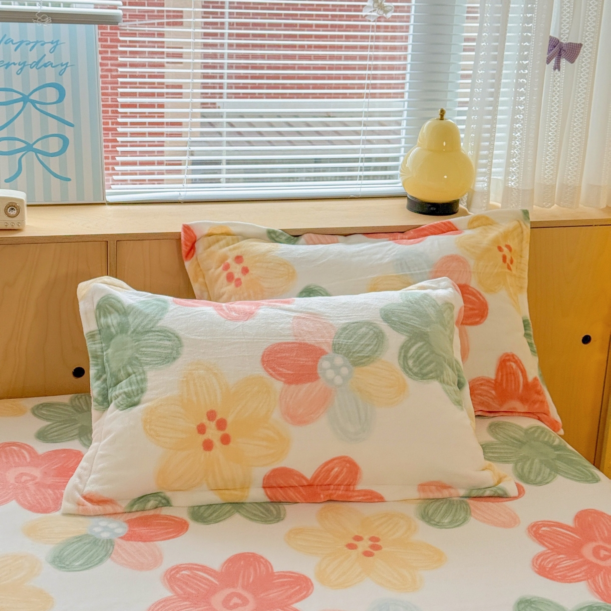 91家纺网 家纺一手货源 找家纺 名兮家居 2025新款高克重印花牛奶绒单床笠床笠单件 倾城