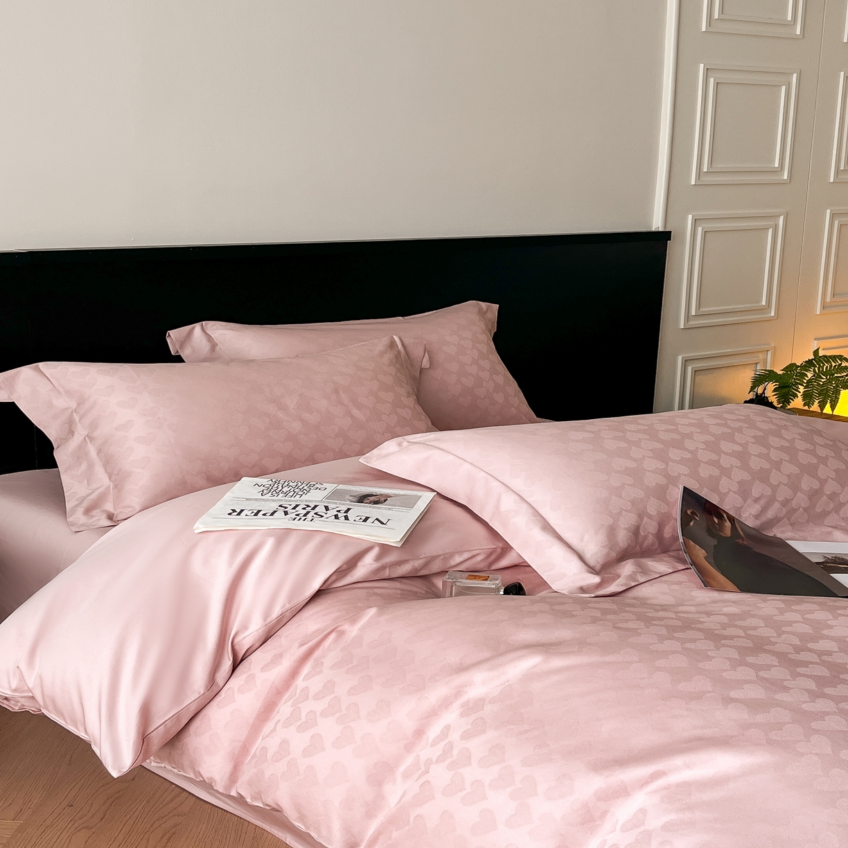 91家纺网 家纺一手货源 找家纺 群鹿家访 25年新款长绒棉简约款四件套 童心