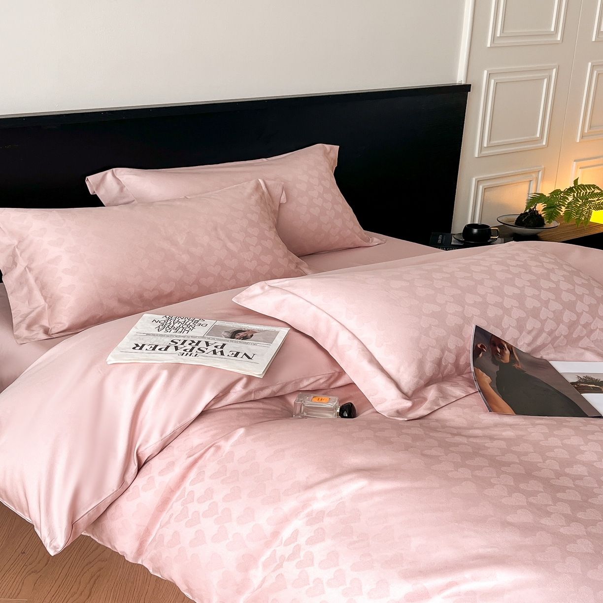 91家纺网 家纺一手货源 找家纺 群鹿家访 25年新款长绒棉简约款四件套 童心