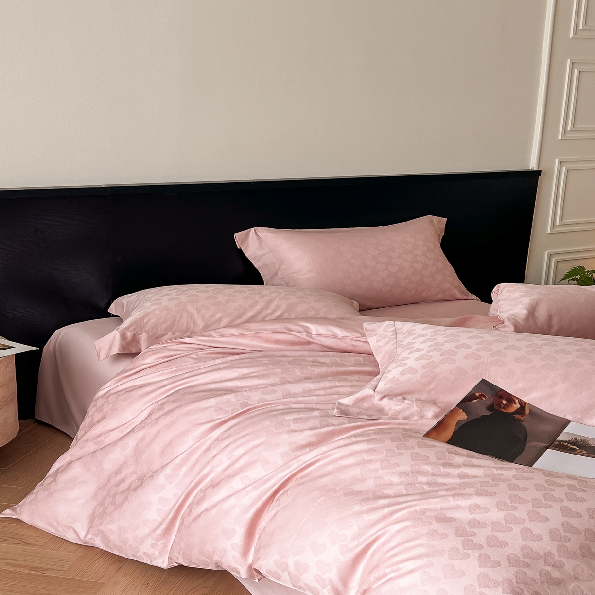 91家纺网 家纺一手货源 找家纺 群鹿家访 25年新款长绒棉简约款四件套 童心