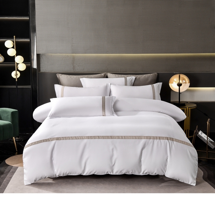 91家纺网 家纺一手货源 找家纺 （总）啊雅家居 2026新款加厚磨毛织带绑带款民宿四件套