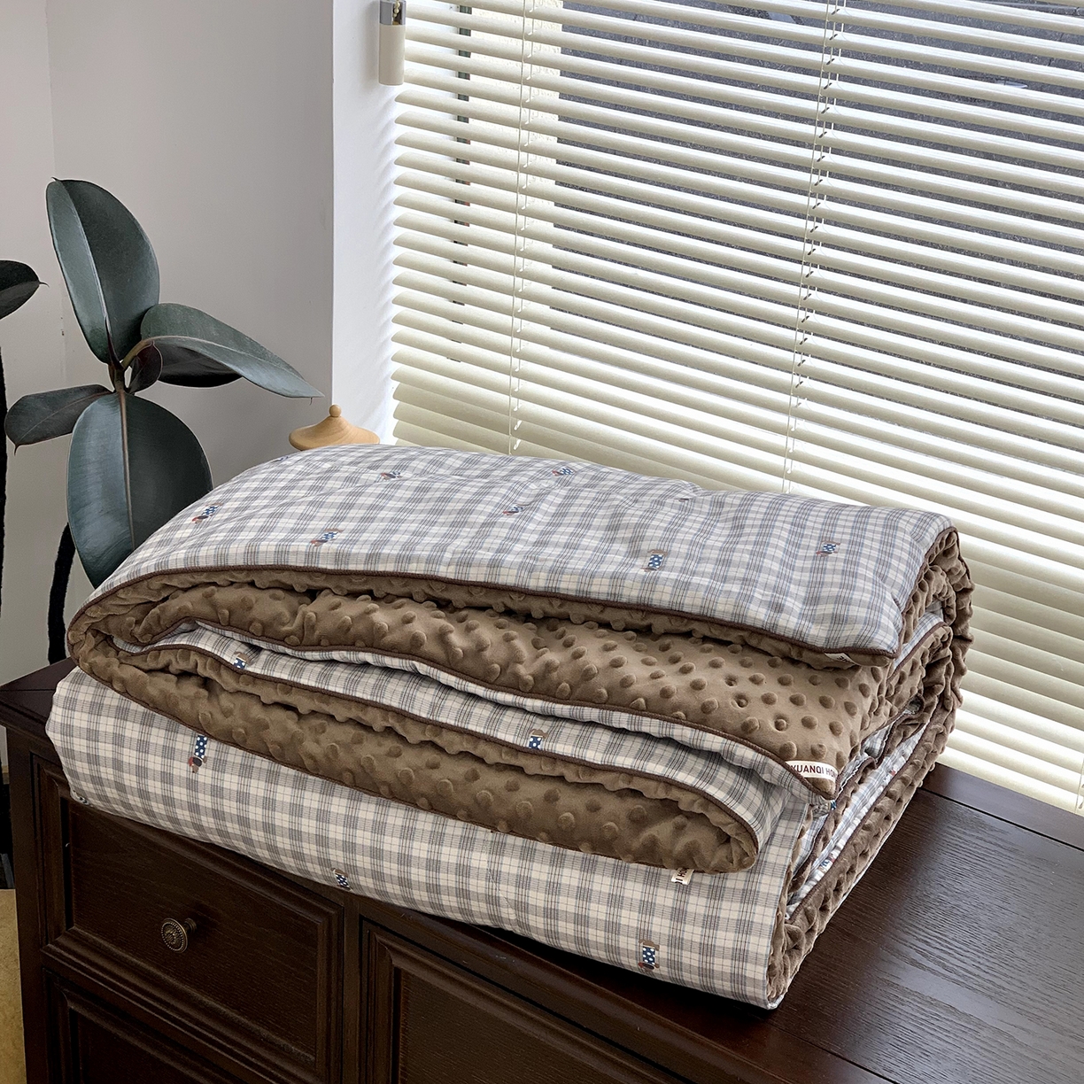 源启生活 2025新款全棉双层纱豆豆被被子被芯 乐野