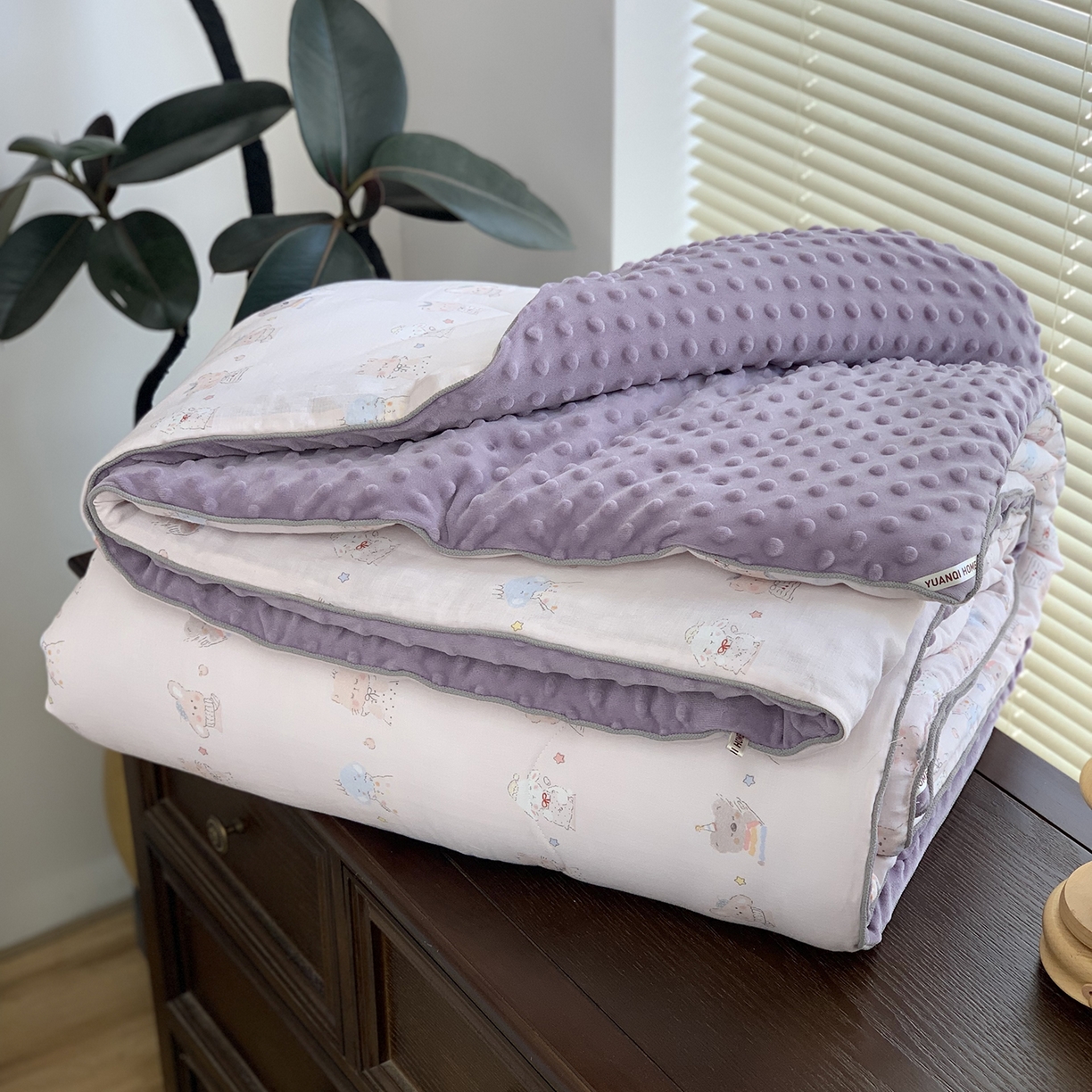 源启生活 2025新款全棉双层纱豆豆被被子被芯 玛卡巴卡