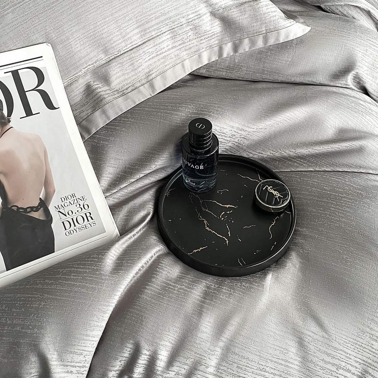 91家纺网 家纺一手货源 找家纺 时亿家居 2025新款100支染色长绒棉提花四件套 巴洛克