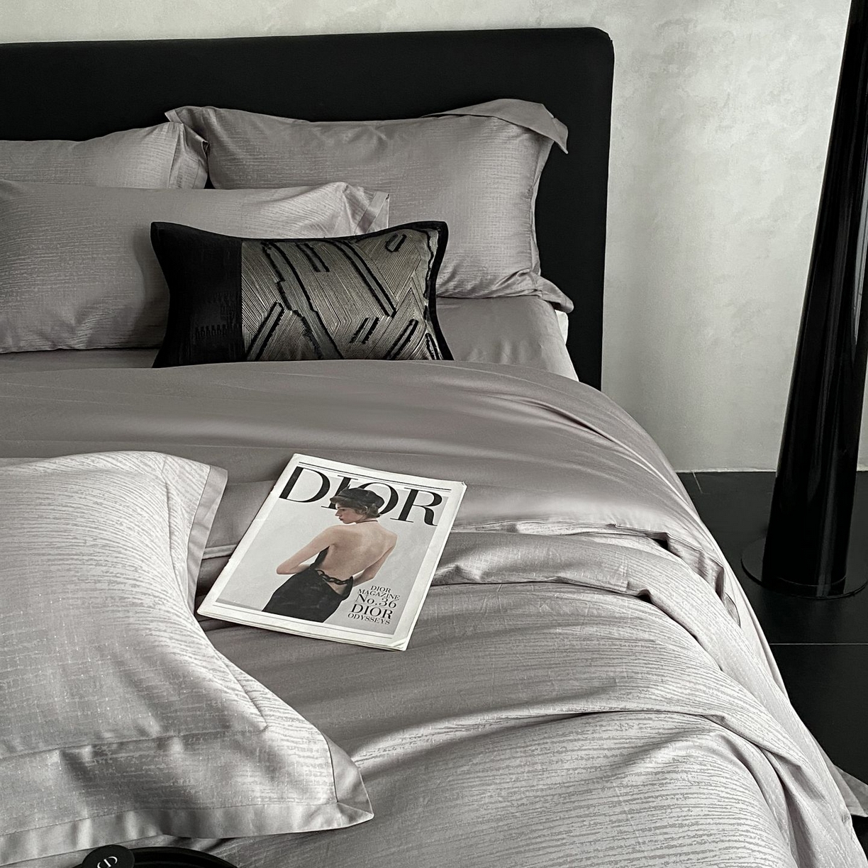 91家纺网 家纺一手货源 找家纺 （总）时亿家居 2025新款100支染色长绒棉提花四件套