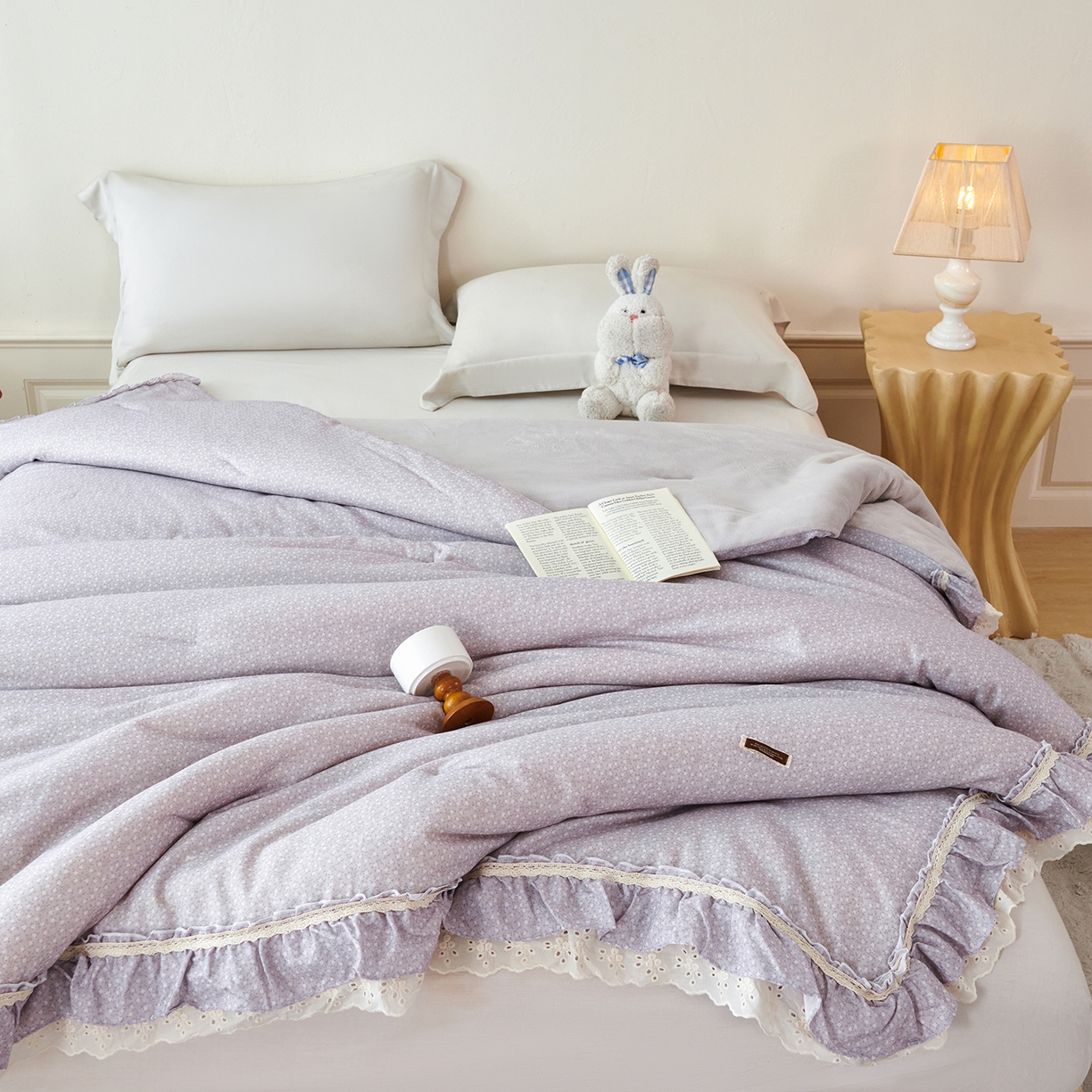 优希家纺 2025新款秘境花园春秋被被子被芯 紫柔眠