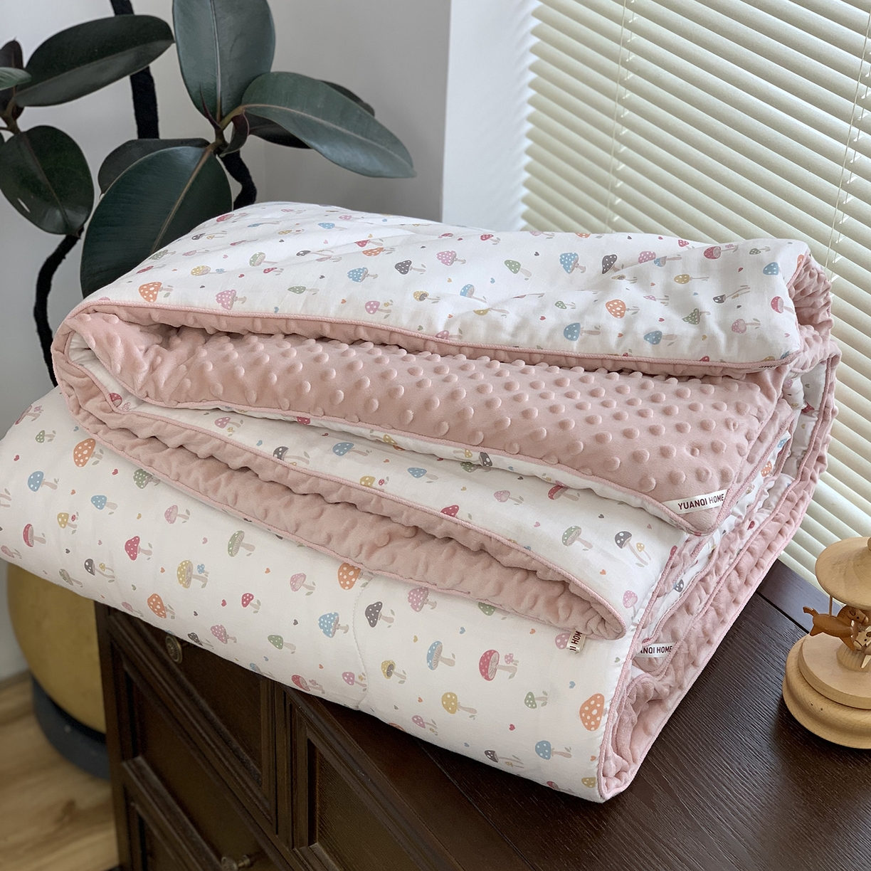 源启生活 2025新款全棉双层纱豆豆被被子被芯 茵屿