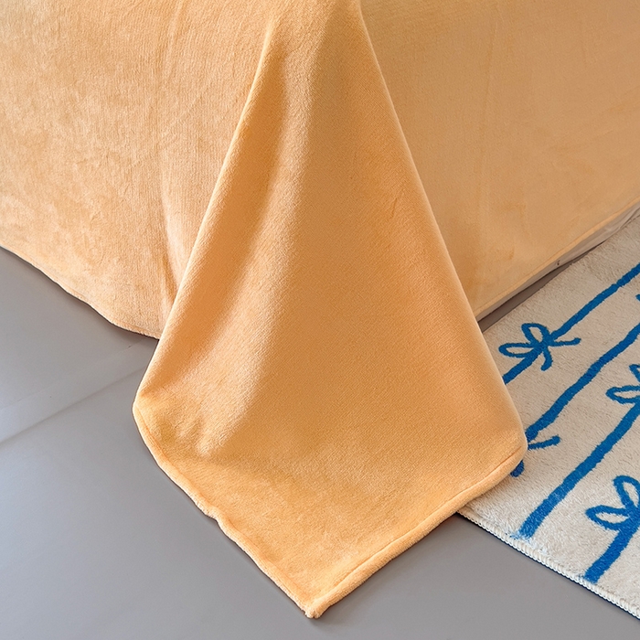 91家纺网 家纺一手货源 找家纺 慕晨 2025新款卡通可爱大版印花牛奶绒加厚保暖小清新四件套直播 眼镜小崽