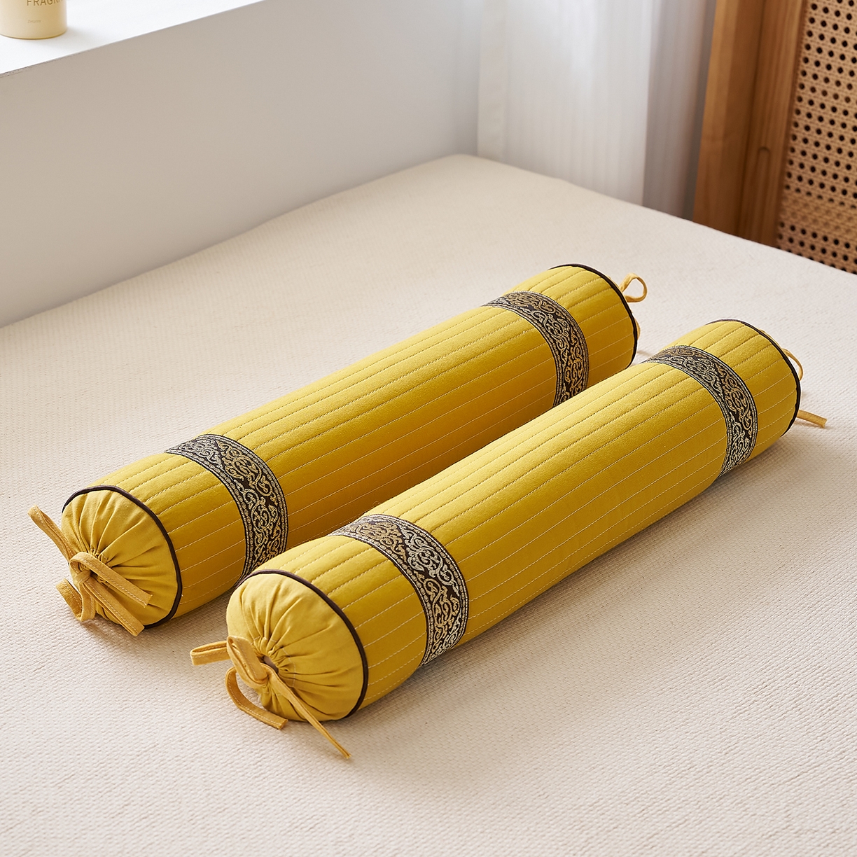 （总）乐可 2025新款砂洗圆柱枕